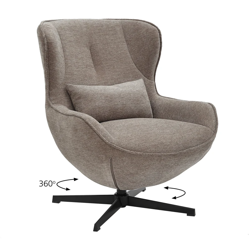 Varossi Πολυθρόνα Chanel μόκα 76 x 87 x 90 (300-388)