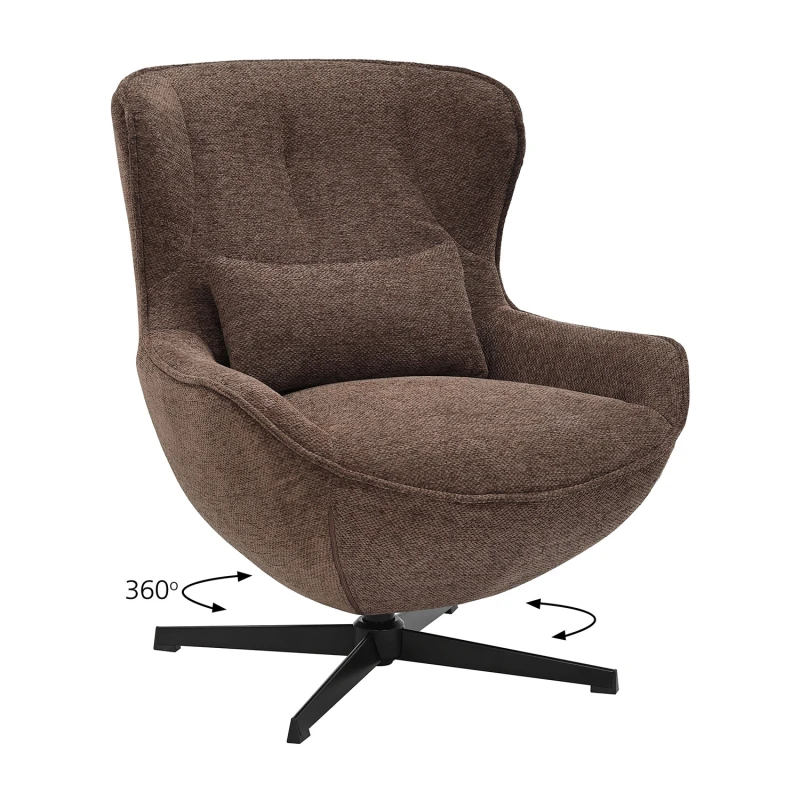 Varossi Πολυθρόνα Chanel καφέ 76 x 87 x 90 (300-389)