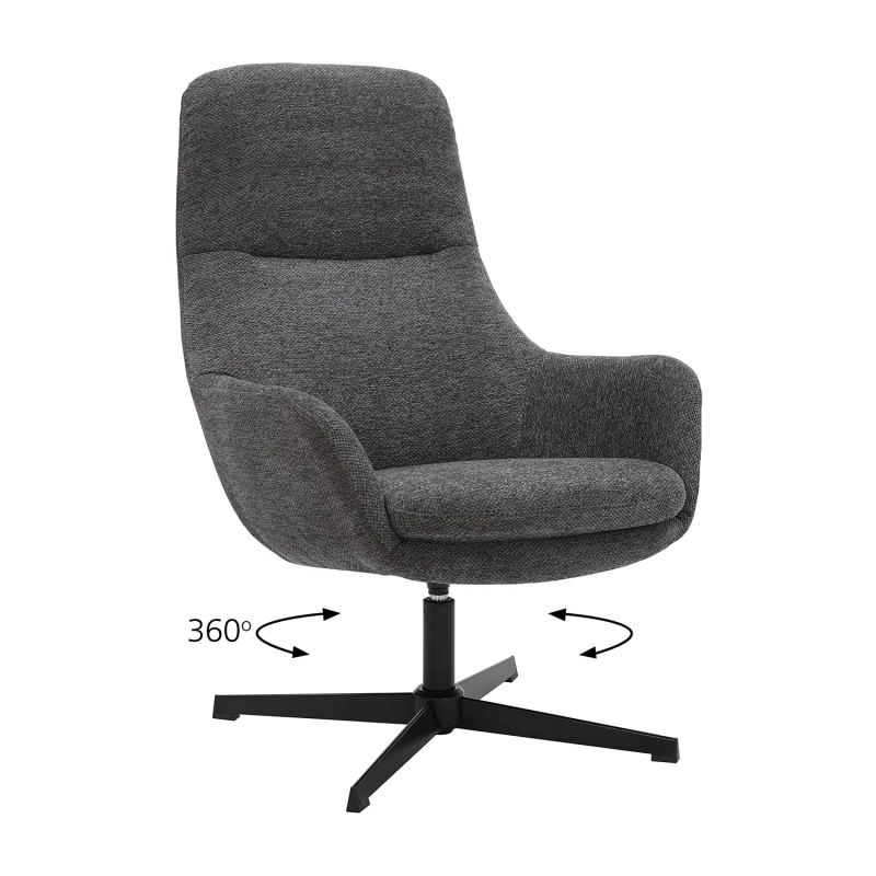 Varossi Πολυθρόνα Kim γκρι 74 x 81 x 102 (300-393)