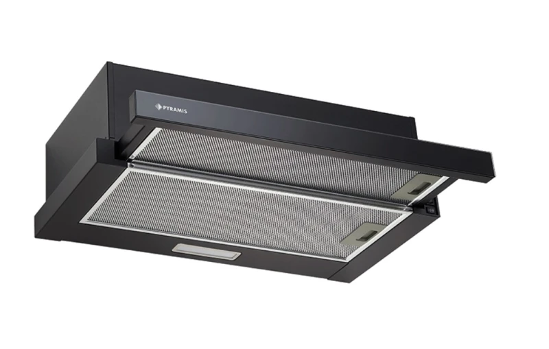 Pyramis PTC63413BG 60cm Μαύρο Γυαλί Απορροφητήρας Συρόμενος (174030001)