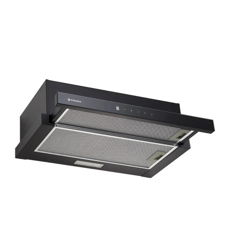 Pyramis PTC63335BG 60cm Μαύρο Γυαλί Απορροφητήρας Συρόμενος (174030010)