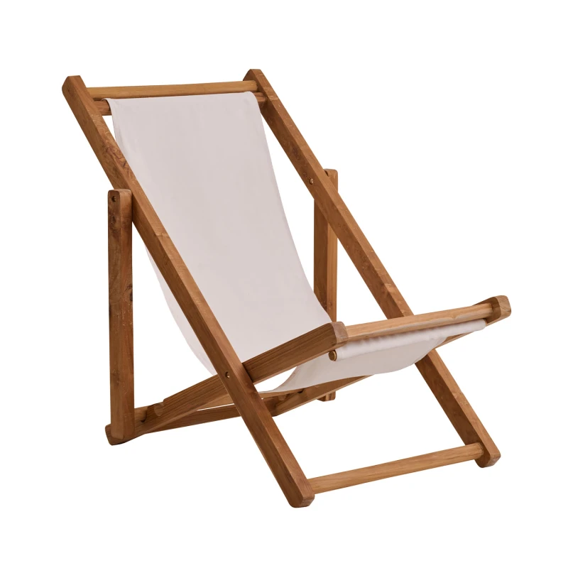 Varossi Σεζλόνγκ Luna φυσικό με μπεζ πανί 62 x 87-94 x 78,5-88 (901-018)