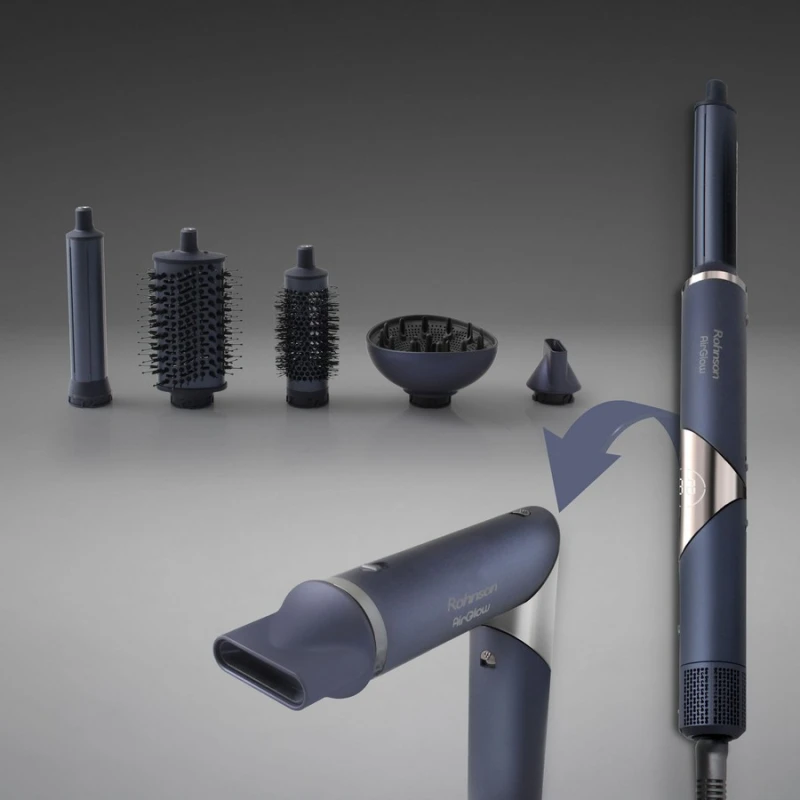 Rohnson R-688 AirGlow Multi Styler Ηλεκτρική Βούρτσα Μαλλιών