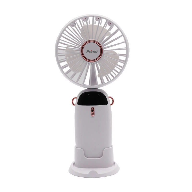 Primo Ανεμιστήρας Mini PRMF-80695 Primo 3.5'' 9cm Λευκός Επαναφορτιζόμενος