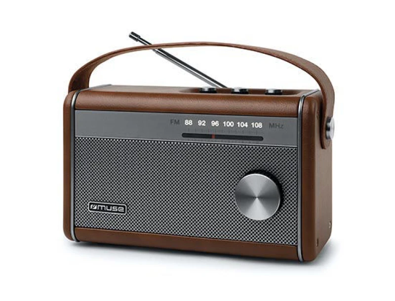 Muse Ραδιόφωνο M-098BR MUSE Μπαταρίας-Ρεύματος με Bluetooth Καφέ