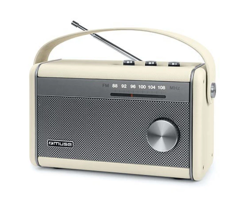 Muse Ραδιόφωνο M-098SC MUSE Μπαταρίας-Ρεύματος με Bluetooth Κρεμ