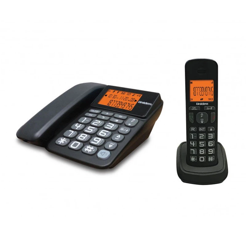 Uniden Τηλέφωνο Ασύρματο COMBO UNIDEN AT-4503 Μαύρο