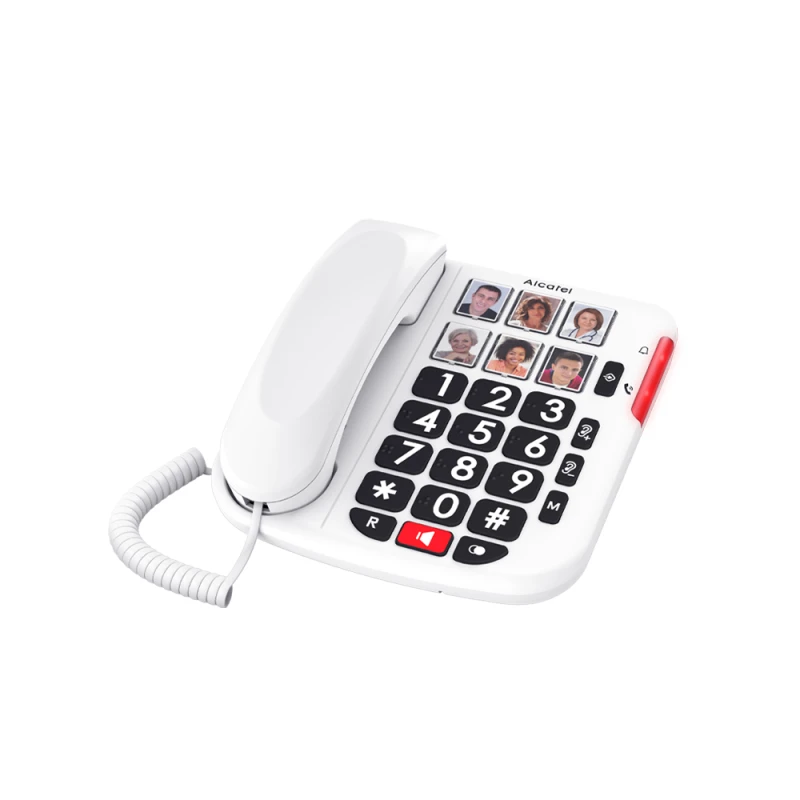 Alcatel Ενσύρματο τηλέφωνο με 6 μεγάλα πλήκτρα άμεσης κλήσης Λευκό TMAX10+ EWE (010074)