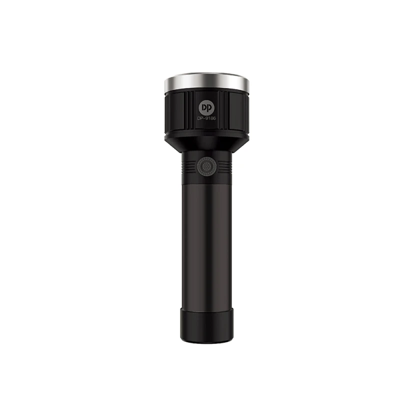 DP Φακός Επαναφορτιζόμενος Αλουμινίου LED DP-9186 DP Μαύρος (020144)