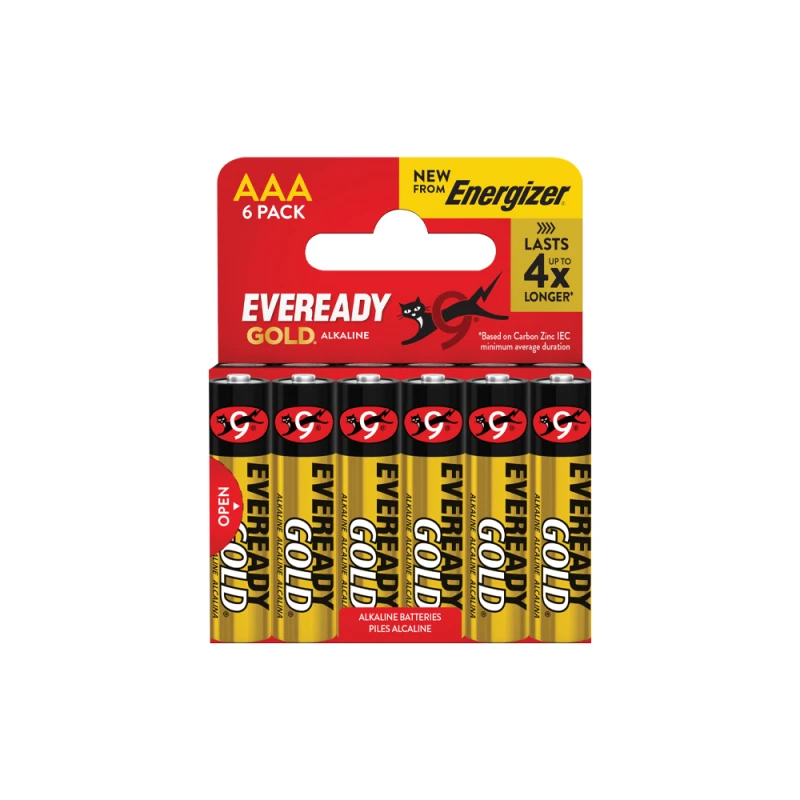 Energizer Αλκαλικές μπαταρίες EVEREADY GOLD from ENERGIZER AΑΑ-LR03 DHP6 EU (130073)