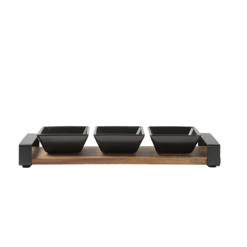 Gusto Casa Ορντεβιέρα 3 Θέσεων με Βάση 31x10cm ACACIA 635865 GUSTO CASA (060237)
