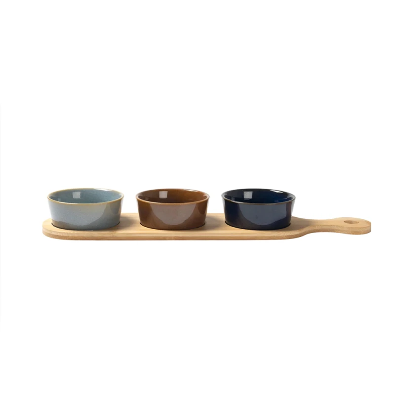Gusto Casa Ορντεβιέρα 3 Θέσεων με βάση μπαμπού 43x11cm REACTIVE 635868 GUSTO CASA (060238)