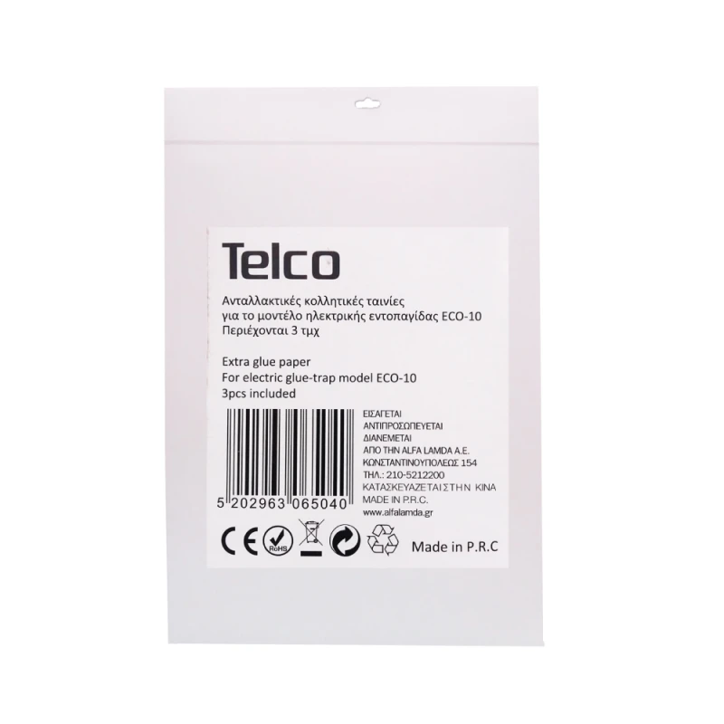 Telco Αυτοκόλλητα χαρτιά με κόλλα για ECO-10 3ΤΜΧ (L06.504)
