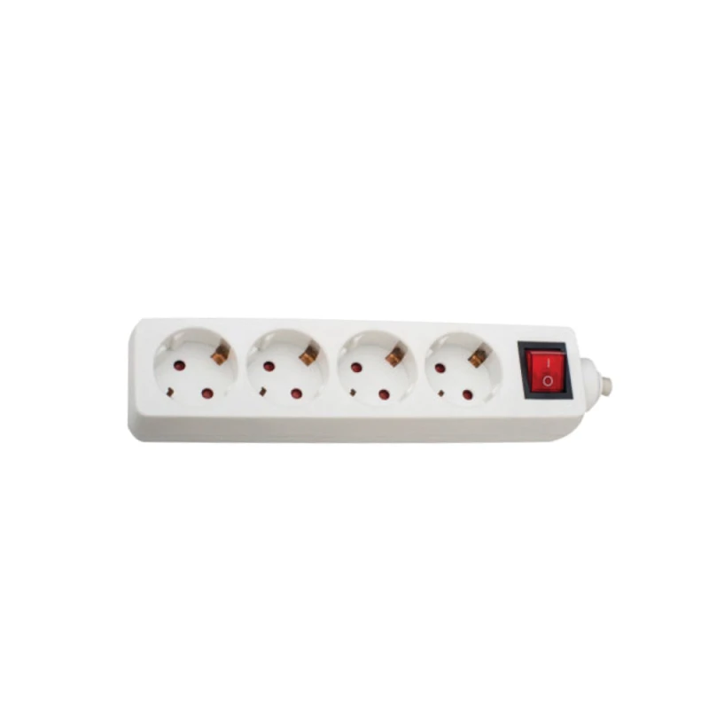 Telco Πολύπριζο 4 Θέσων με διακόπτη Λευκό KF-B-04KA (150128)