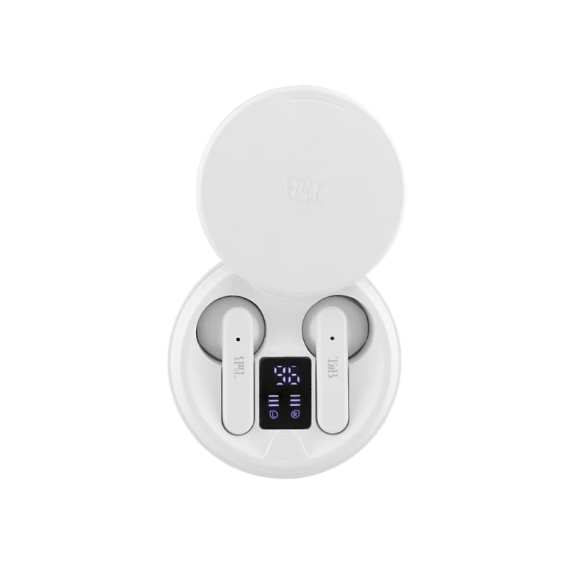 TnB Ακουστικά Bluetooth με θήκη και ένδειξη φόρτισης EBSHINYWH2 TNB Λευκά (070067)