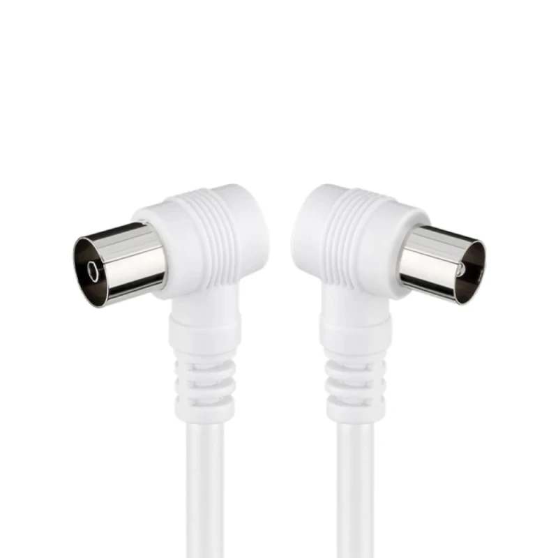 TnB Καλώδιο κεραίας Coaxial Male/Coaxial Female 2m γωνιακό COAXMF2 TNB λευκό (050092)