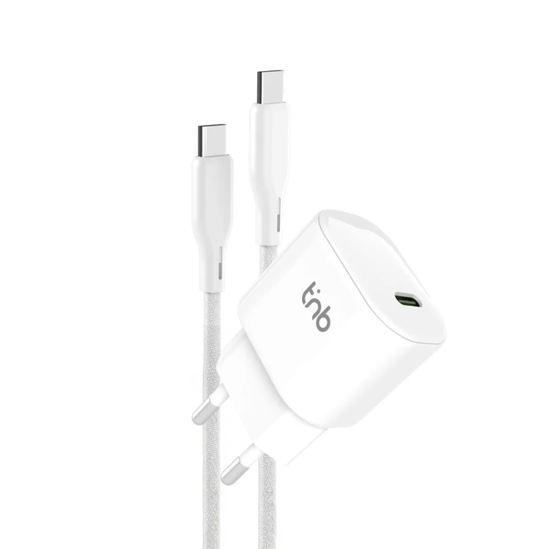 TnB Φορτιστής κινητών 30W USB-C CHPDTC30BL TNB λευκός (010077)