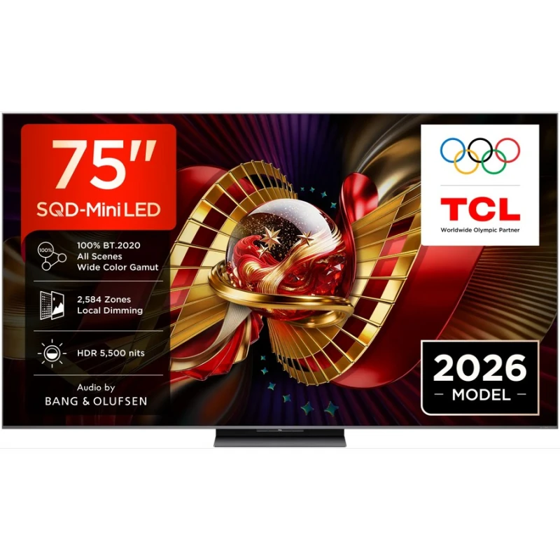 TCL 75C8L 75'' 4K Premium SQD-Mini LED Smart TV Τηλεόραση (2026)