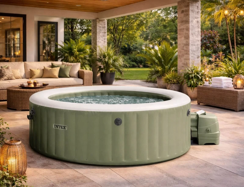 Intex Τζακούζι & Υδρομασάζ Κήπου - Βεράντας Inflatable Spa Olive 4 Places 68006817 (367400057)