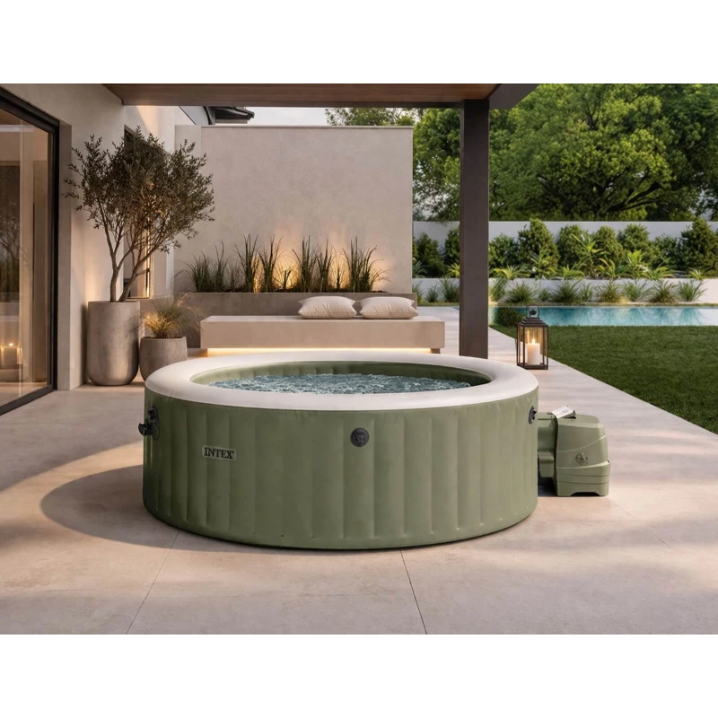 Intex Τζακούζι & Υδρομασάζ Κήπου - Βεράντας Inflatable Spa Olive 8 Places Intex 68006819 (367400058)