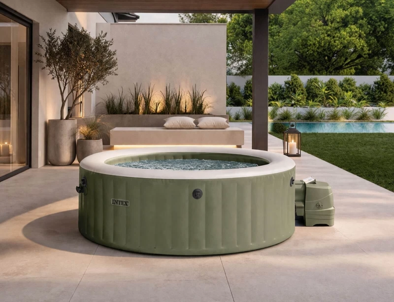 Intex Τζακούζι & Υδρομασάζ Κήπου - Βεράντας Inflatable Spa Olive 8 Places Intex 68006819 (367400058)