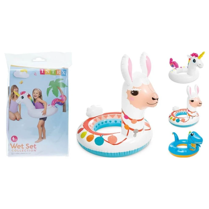 Intex Φουσκωτά & Στρώματα Θαλάσσης Swim Ring Intex Animal Head 3assorted I03404220 (367200027)