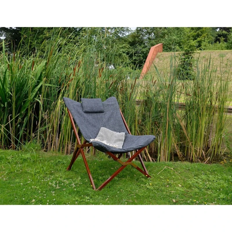 Lesli Living Καρέκλες & Πολυθρόνες Κήπου Butterfly Chair Mixed Grey Lesli Living 42448 (364600106)