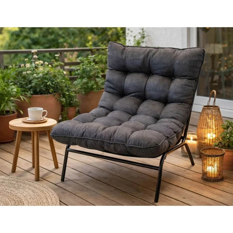Lesli Living Καρέκλες & Πολυθρόνες Κήπου Relax Chair Zenzi Black (364600143)