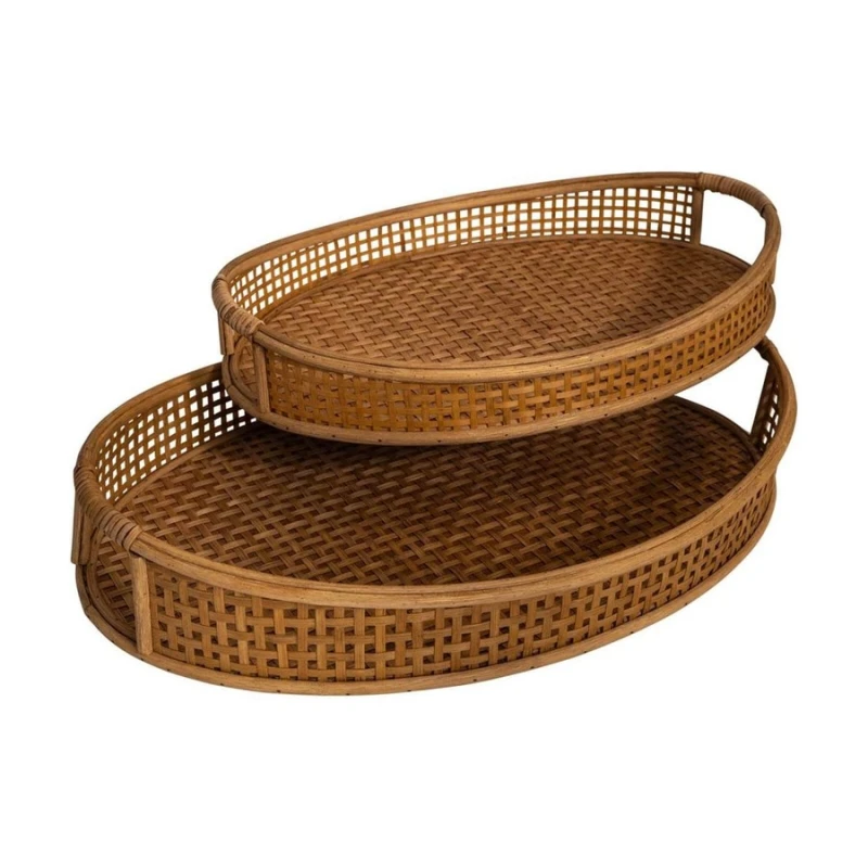 Lesli Living Δίσκοι Σερβιρίσματος Tray Ovi Natural, S/2 (334700078)