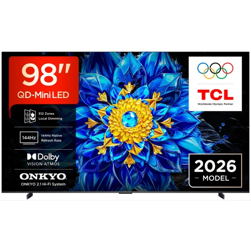 TCL 98P8L 4K Premium QD-Mini LED Smart TV Τηλεόραση (2026)