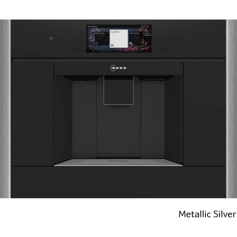 Neff CL9TX11Y0 Εντοιχιζόμενη Καφετιέρα Espresso Metallic Silver + Θερμαινόμενο Συρτάρι (CL9TX11Y0 + N29HA11Y2 + ZC060TY0 + ZC060MY0)