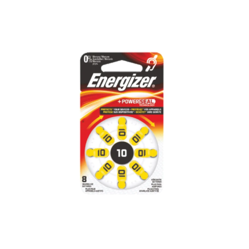 Energizer Μπαταρίες ακουστικών βαρηκοΐας Κίτρινη σε blister ΖΑ10 ENERGIZER (130022)