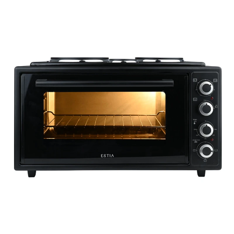 Estia Mastercook Compact 2950W 48lt με 3 Εστίες και 4 Λειτουργίες Αντίστασης Ηλεκτρικό Φουρνάκι