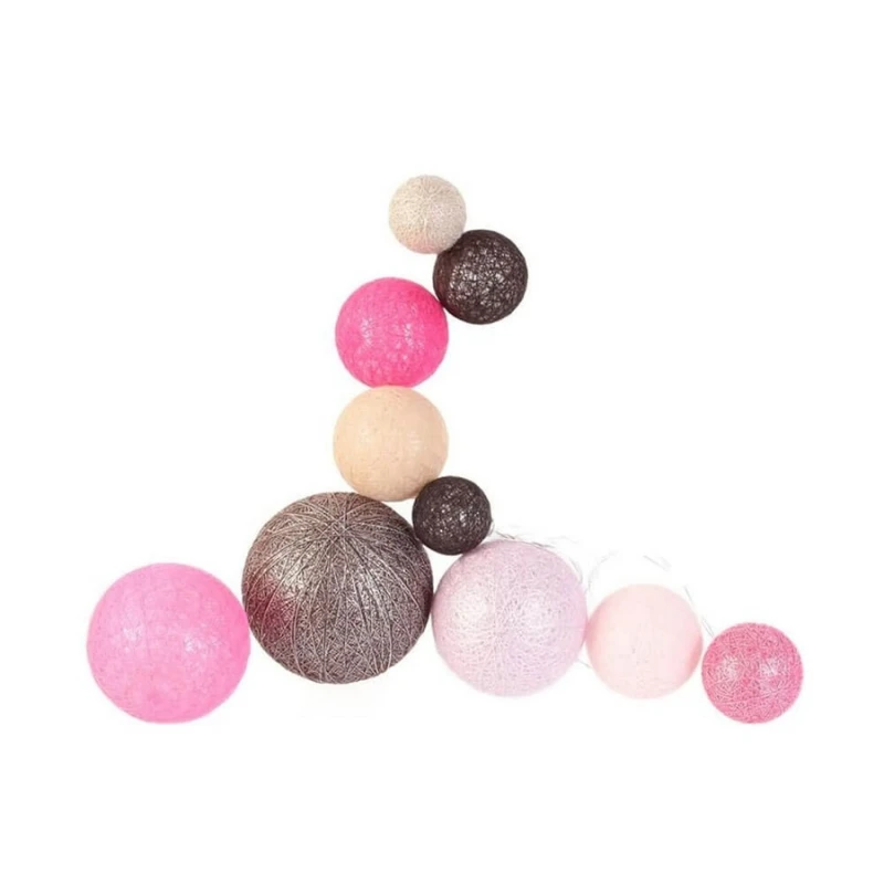 Home Deco Factory Pink Multisize 10 Led Garland 100cm La10298 Διακοσμητικές Γιρλάντες Led Δωματίου (336000012)