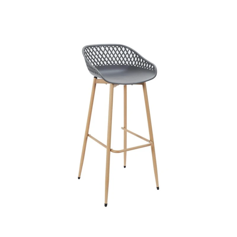 Home Deco Factory Bar Stool Malaga Grey M2 HDO7286 Σκαμπό Κήπου (364600078)