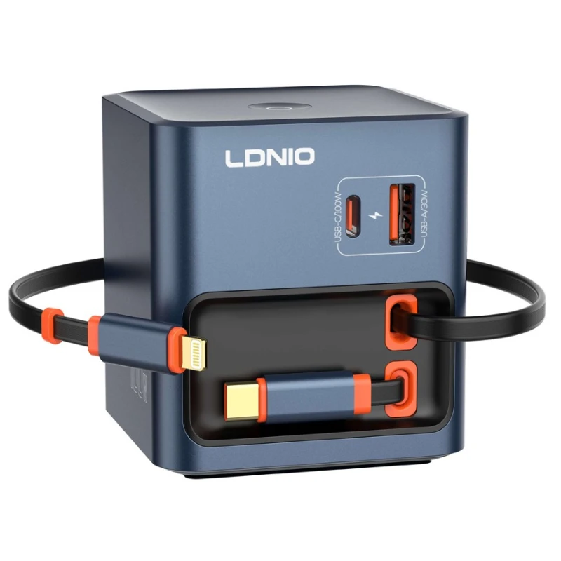 Ldnio Q16 GaN Type-C + Lightning 100W Επιτραπέζιος Φορτιστής