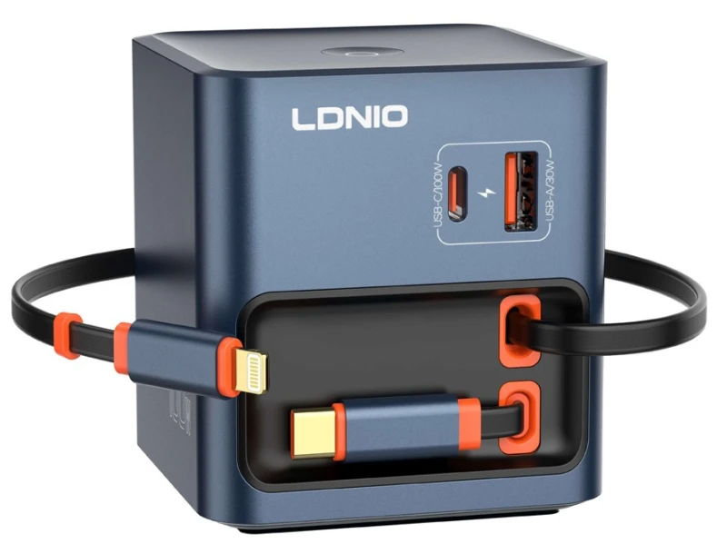 Ldnio Q16 GaN Type-C + Lightning 100W Επιτραπέζιος Φορτιστής